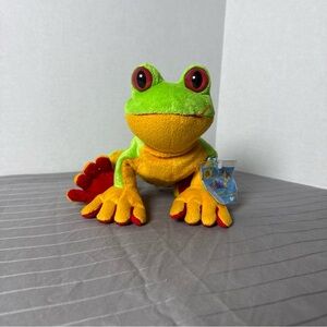 Webkinz Tree Frog With Code Sealed Tags Green Yellow Plush New Unused